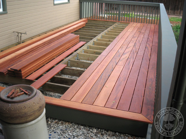 Tigerwood Decking is easy to install with the instructions provided by AdvanatgeLumber.com