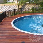 tigerwood decking with pool