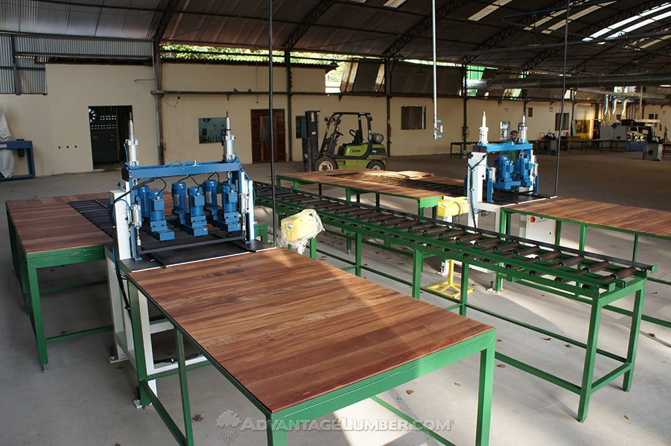 Deck tile production line