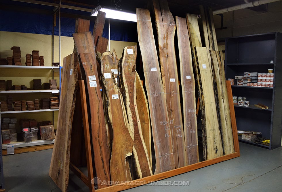 wood slab rack