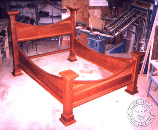 cherry wood bed frame