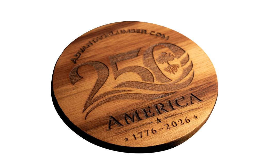 250th Anniversary Advantage Commemorative Wooden Coaster