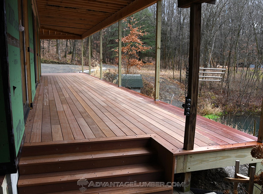 mahogany decking installation