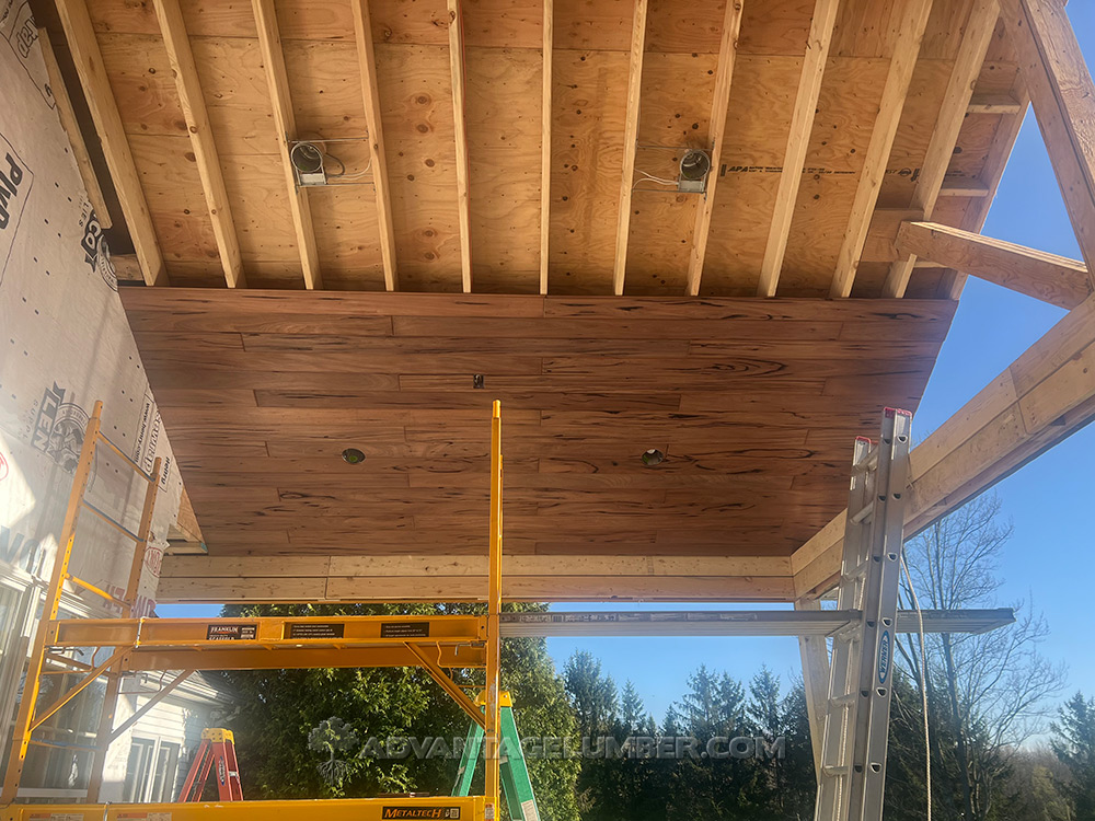 Installing a Pecky Bolivian Walnut Ceiling