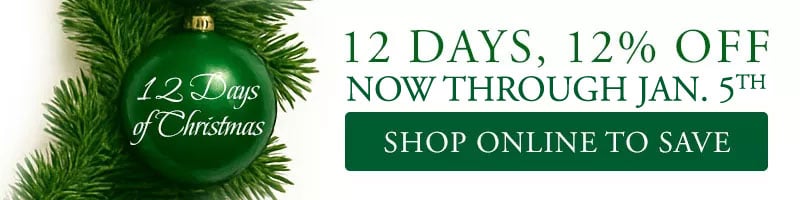 12 Days of Christmas Sale: 12% Off