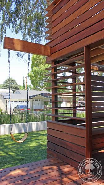 The Swing is an integral part of the tree house and stands apart from the entire structure.