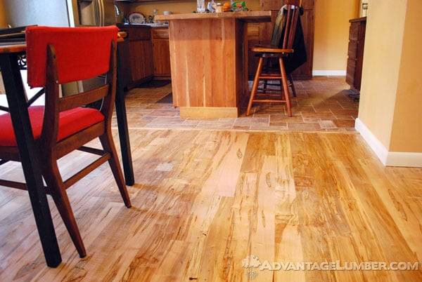 Ambrosia Maple's versatility is perfect for both flooring and kitchen cabinets.